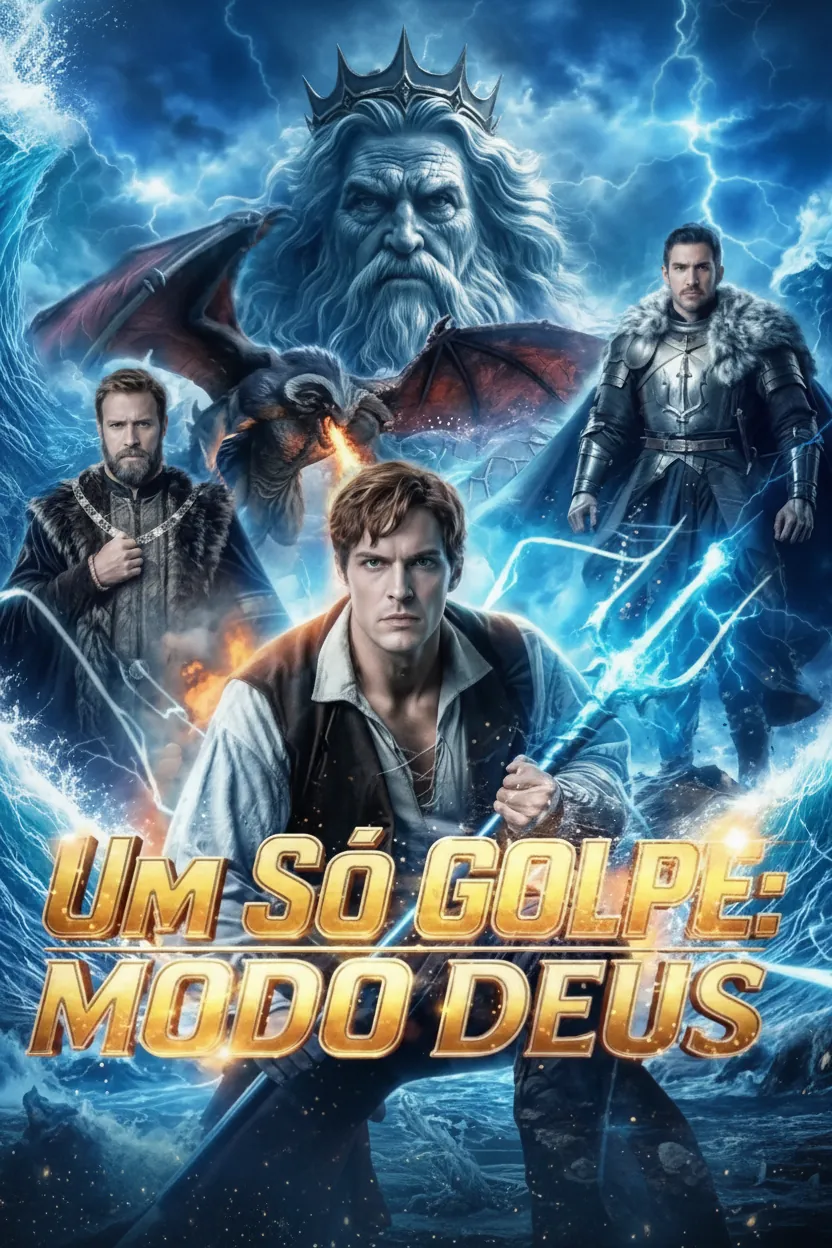 Capa de Um Só Golpe: Modo Deus (O Tridente Escondido do Filho de Poseidon)