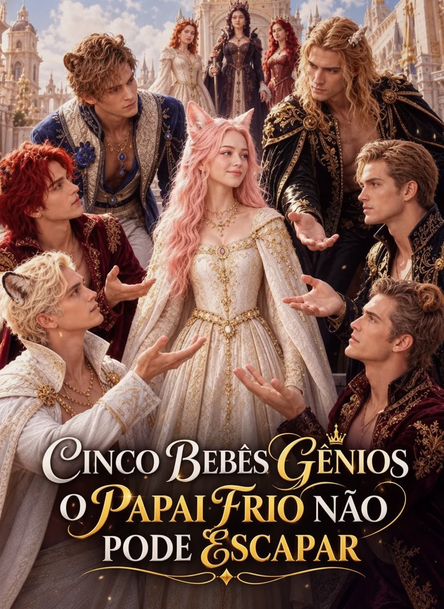 Capa de Cinco Bebês Gênios, o Papai Frio Não Pode Escapar